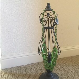 NWT green link chain necklace